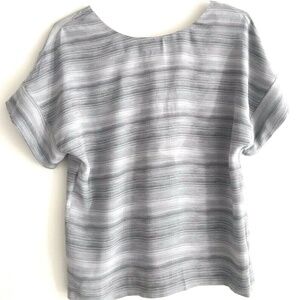 Calvin Klein | Womens XS Gray Silk Blouse Stripe